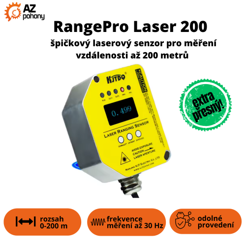 RangePro Laser 200 – špičkový laserový senzor pro měření vzdálenosti až 5 metrů